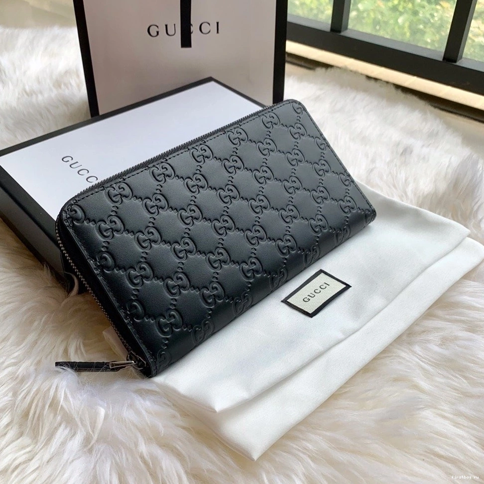 AROUND LEATHER WALLET ZIP GUCCI 0806